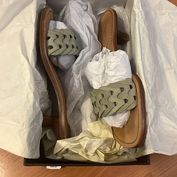 Brand new Rag & Bone Melrose Mid kitten heel sandals. Size 10. Mint nubuck. - Picture 2 of 13